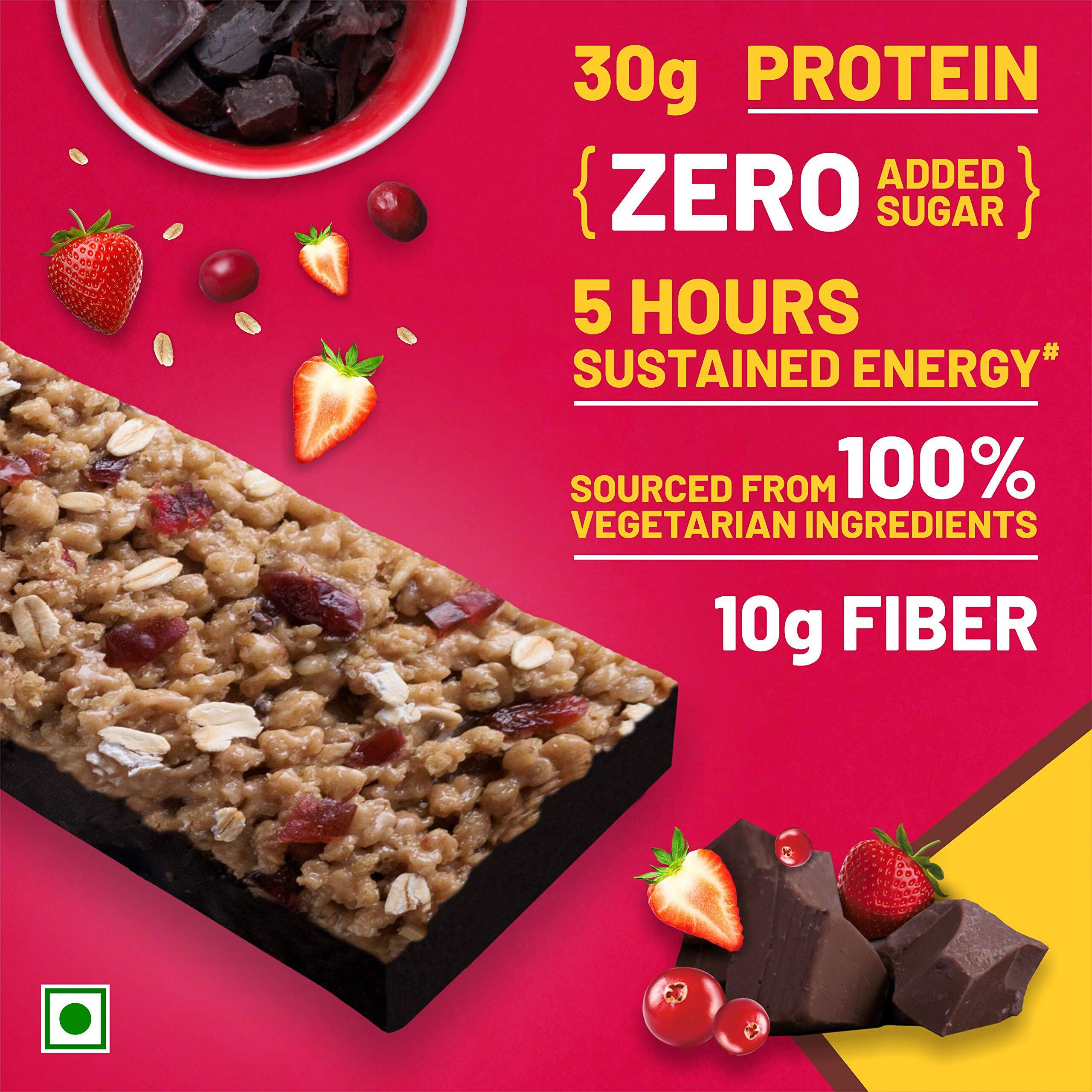 RiteBite Max Protein Ultimate Choco Berry 30g Protein Bars [Pack of 12] Protein Blend, Fiber, Vitamins & Minerals, No Preservatives, 100% Veg, No Added Sugar, For Energy, Fitness & Immunity - 1200g
