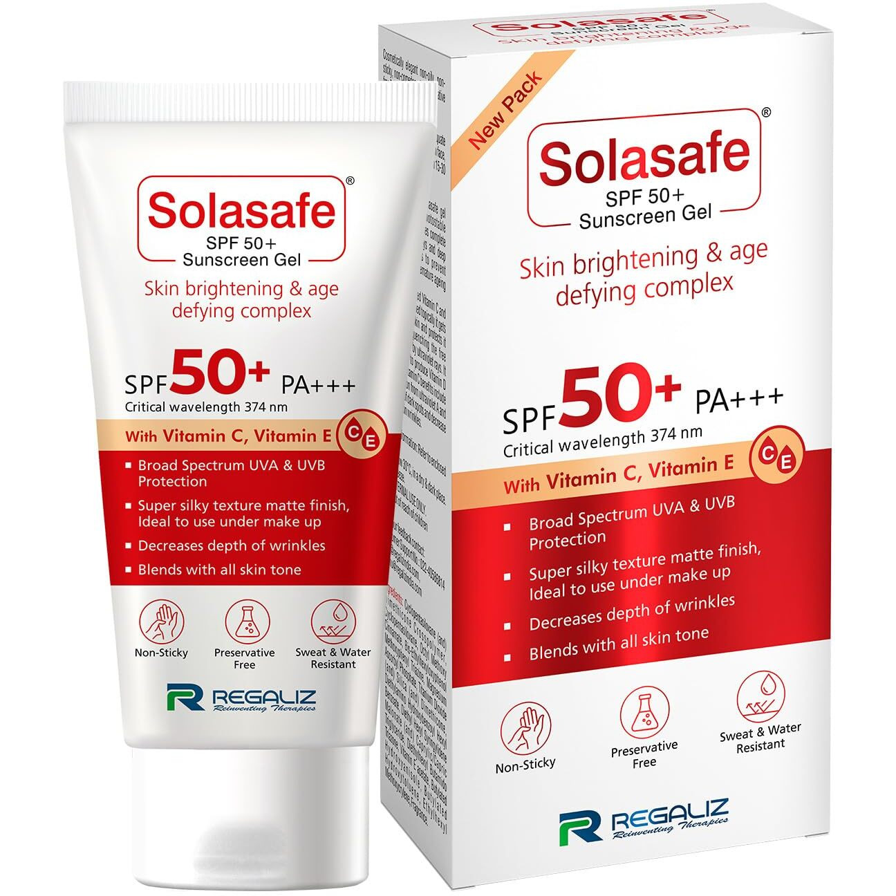 Regaliz Sunscreen SPF 50+ | Broad-Spectrum UVA & UVB Protection | Water-Resistant, Lightweight, and Non-Greasy Formula | Anti-Aging and Blue Light Protection | Suitable for All Skin Types