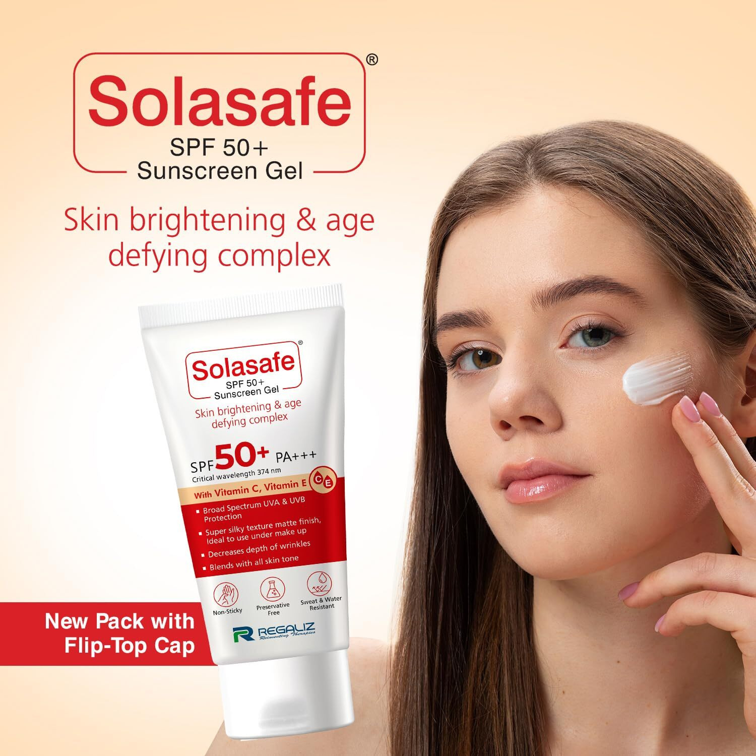 Regaliz Sunscreen SPF 50+ | Broad-Spectrum UVA & UVB Protection | Water-Resistant, Lightweight, and Non-Greasy Formula | Anti-Aging and Blue Light Protection | Suitable for All Skin Types