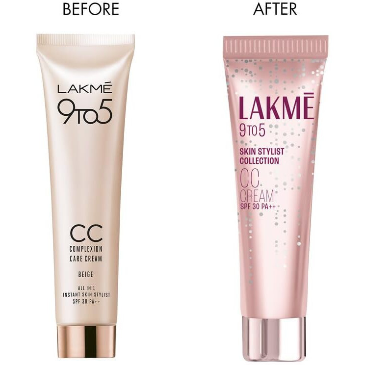 LAKM CC Cream with SPF30 PA++ - Beige |Enriched with 3% Niacinamide | Conceals Dark Spots| Brightens Skin |Lightweight Moisturizer + Foundation |30 g