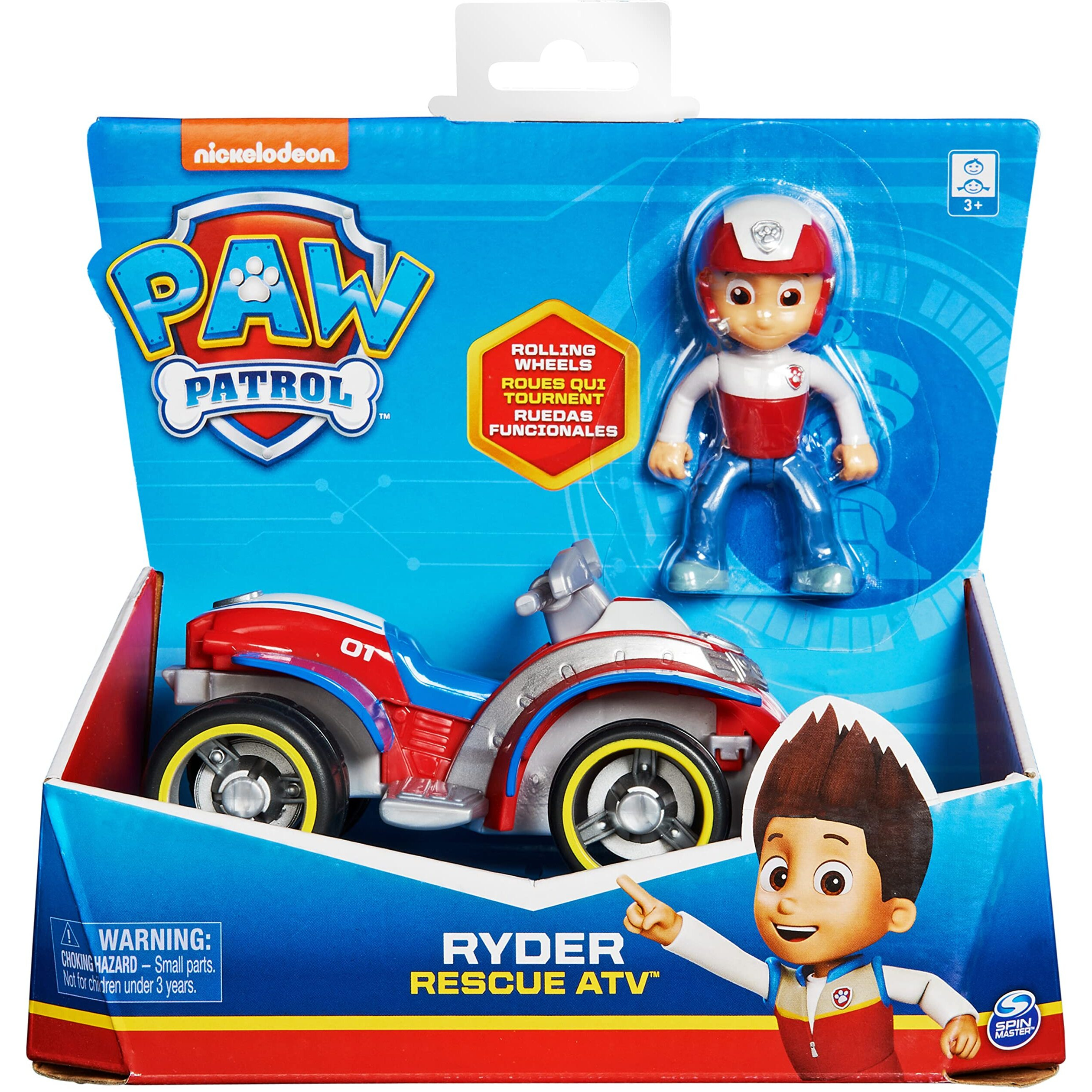Paw Patrol, Ryders Rescue ATV Vehicle with Collectible Figure, for Kids Aged 3 and up, Multicolor, (6061907)