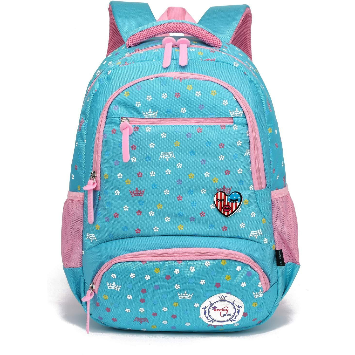 Reelay mee Lightweight School Backpack for Kids Aged 8,11 Years | Durable & Spacious Design in Water Blue | Perfect for School Essentials and Everyday Use