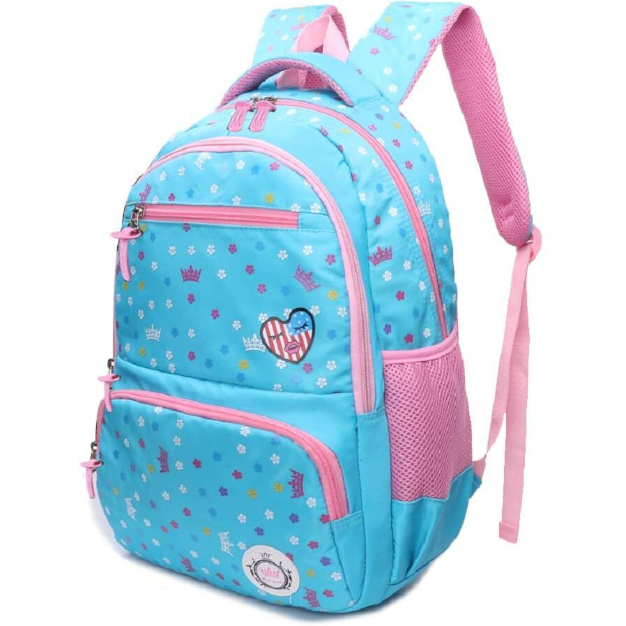 Reelay mee Lightweight School Backpack for Kids Aged 8,11 Years | Durable & Spacious Design in Water Blue | Perfect for School Essentials and Everyday Use