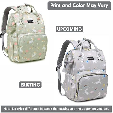 Motherly Elegant Diaper Bag for Mothers for Travel, Maternity Bag for Newborn Baby, Mothers Travelling Bag, Multipocket Water Resistant Baby Bag, Hospital Bag for Moms (Unicorn Gray-Style2)