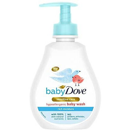 Baby Dove Rich Moisture Hair to Toe Baby Wash 200 ml, No Tears Body Wash for Baby s Soft Skin - Hypoallergenic, No Sulphates, No Parabens
