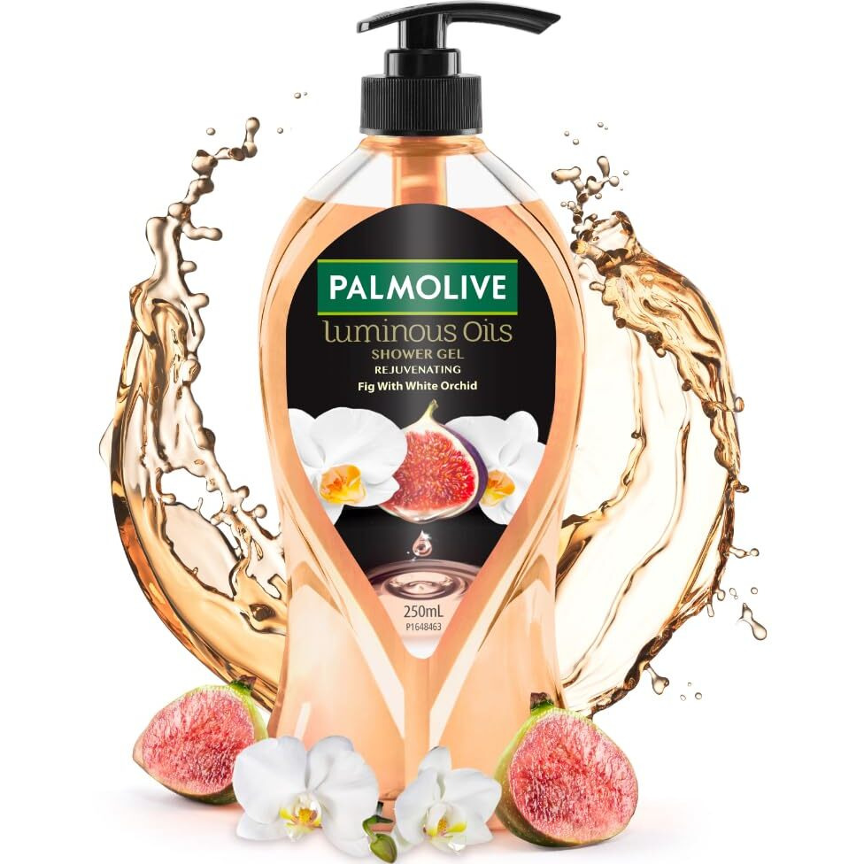 Palmolive Luminous Oil Rejuvenating Body Wash For Women & Men,750Ml Pump Bottle, Shower Gel With 100% Natural Fig Oil & White Orchid For Soft & Radiant Skin, Free Of Parabens And Silicones