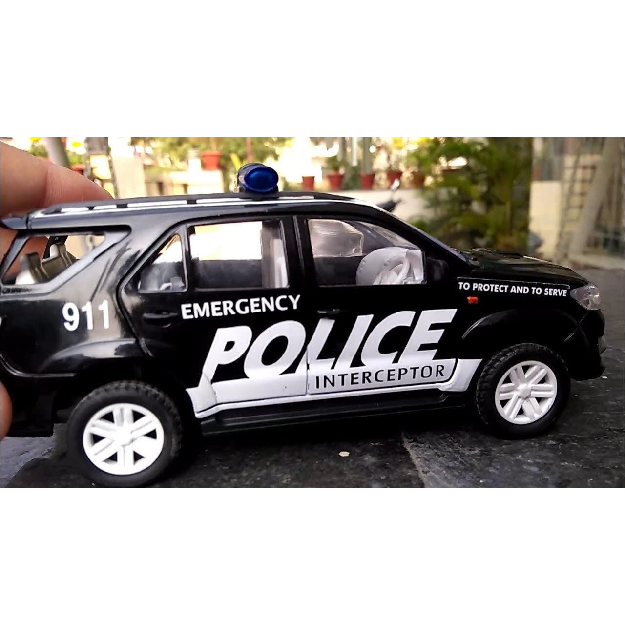 Centy Toys Plastic Police Interceptor Fortune Pull Back Car, Number Of Pieces 1, Black, Kid