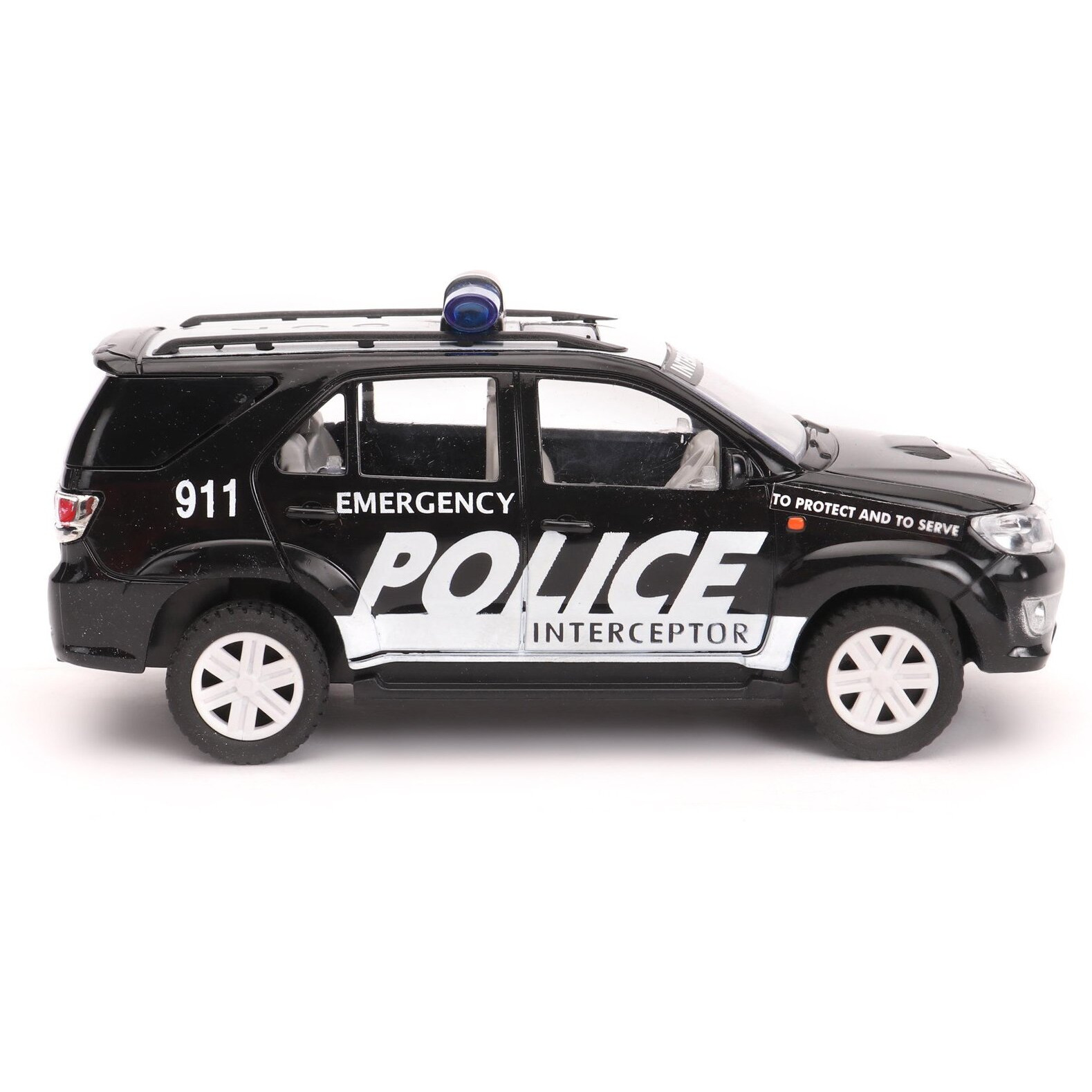 Centy Toys Plastic Police Interceptor Fortune Pull Back Car, Number Of Pieces 1, Black, Kid