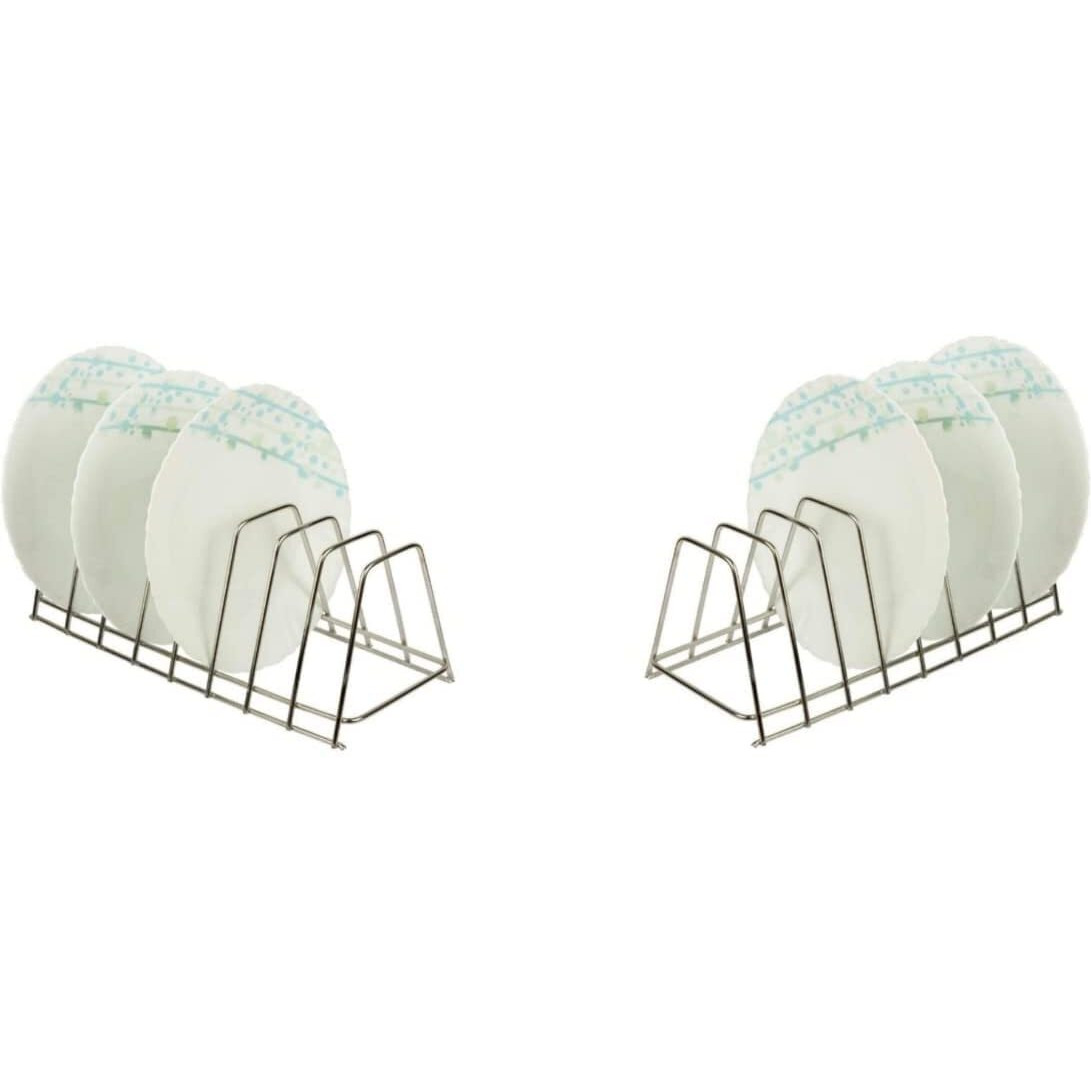 D.k 11 Plate (Lid) Stand Made Of Stainless Steel Racks. Dish Rack Lid Holder Organizer Thali Rack For Kitchen Shelves (Plate Stand)