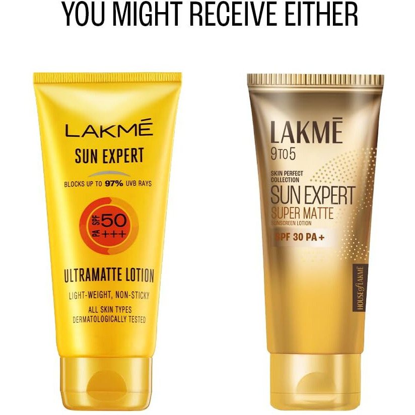 LAKM Sun Expert Spf 50 Ultra Matte Lotion For All Skin Type 100 Ml Pack of 1