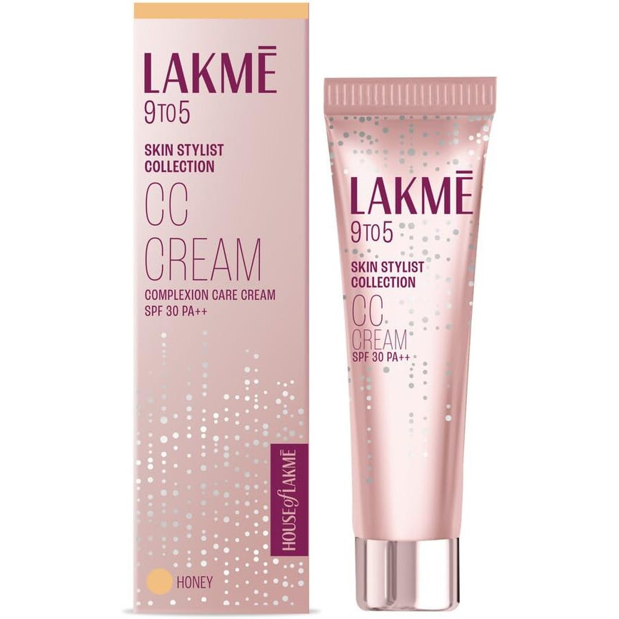 LAKM 9 To 5 Complexion Care Face Cc Cream, Light, Natural Honey, Spf 30, Conceals Dark Spots & Blemishes, All Skin Type - 30 G