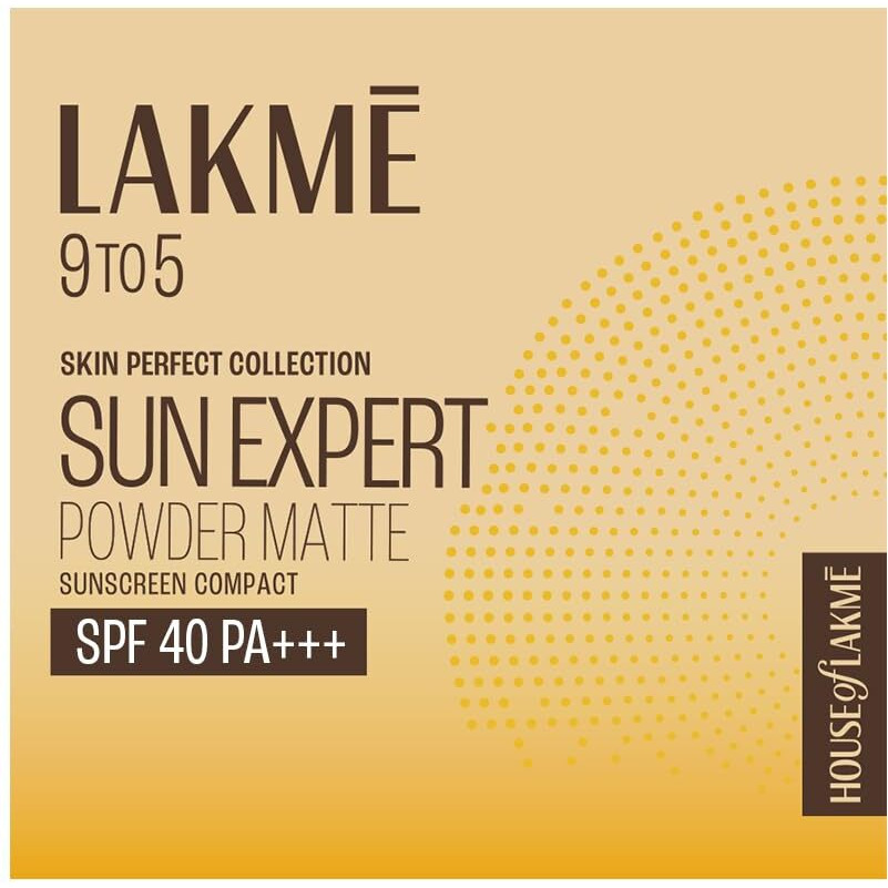 LAKM Sun Expert Ultra Matte Spf 40 Pa+++ Compact, Non Greasy Non Sticky, For Indian All Skin Type, Gives Even-Tone Complexion, 7 G