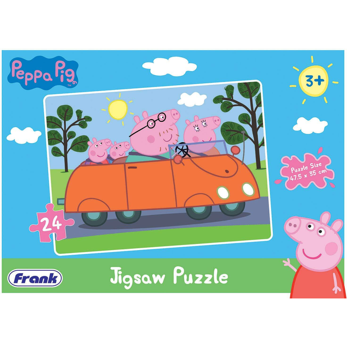 Frank Peppa Pig Jigsaw Puzzle (24 Pieces) for Kids 3 Years & Above  Fun & Challenging Brain Booster Game Designed for Enhanced Focus and Memory Skills  60403