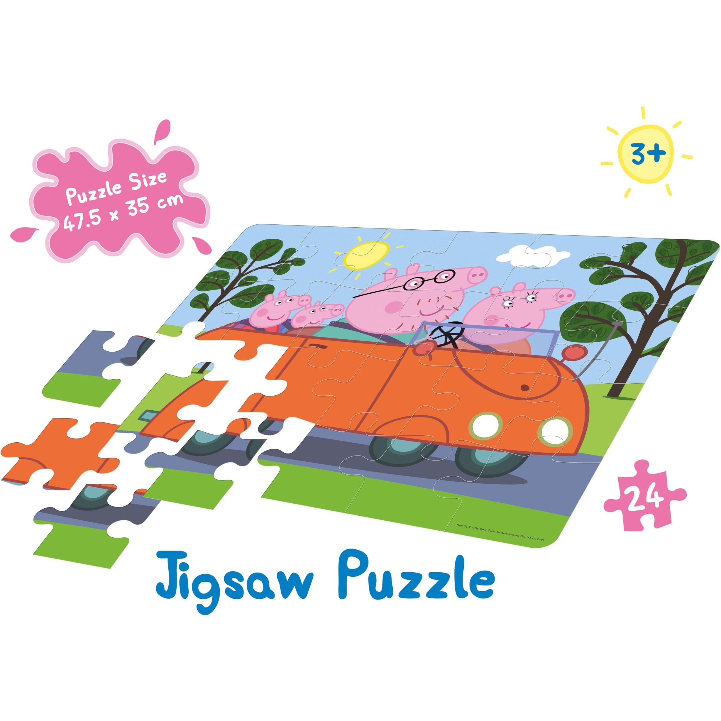 Frank Peppa Pig Jigsaw Puzzle (24 Pieces) for Kids 3 Years & Above  Fun & Challenging Brain Booster Game Designed for Enhanced Focus and Memory Skills  60403