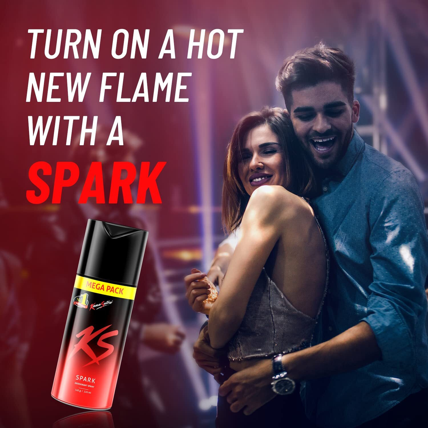 KamaSutra Spark Deodorant Spray for Men, 145g/220ml