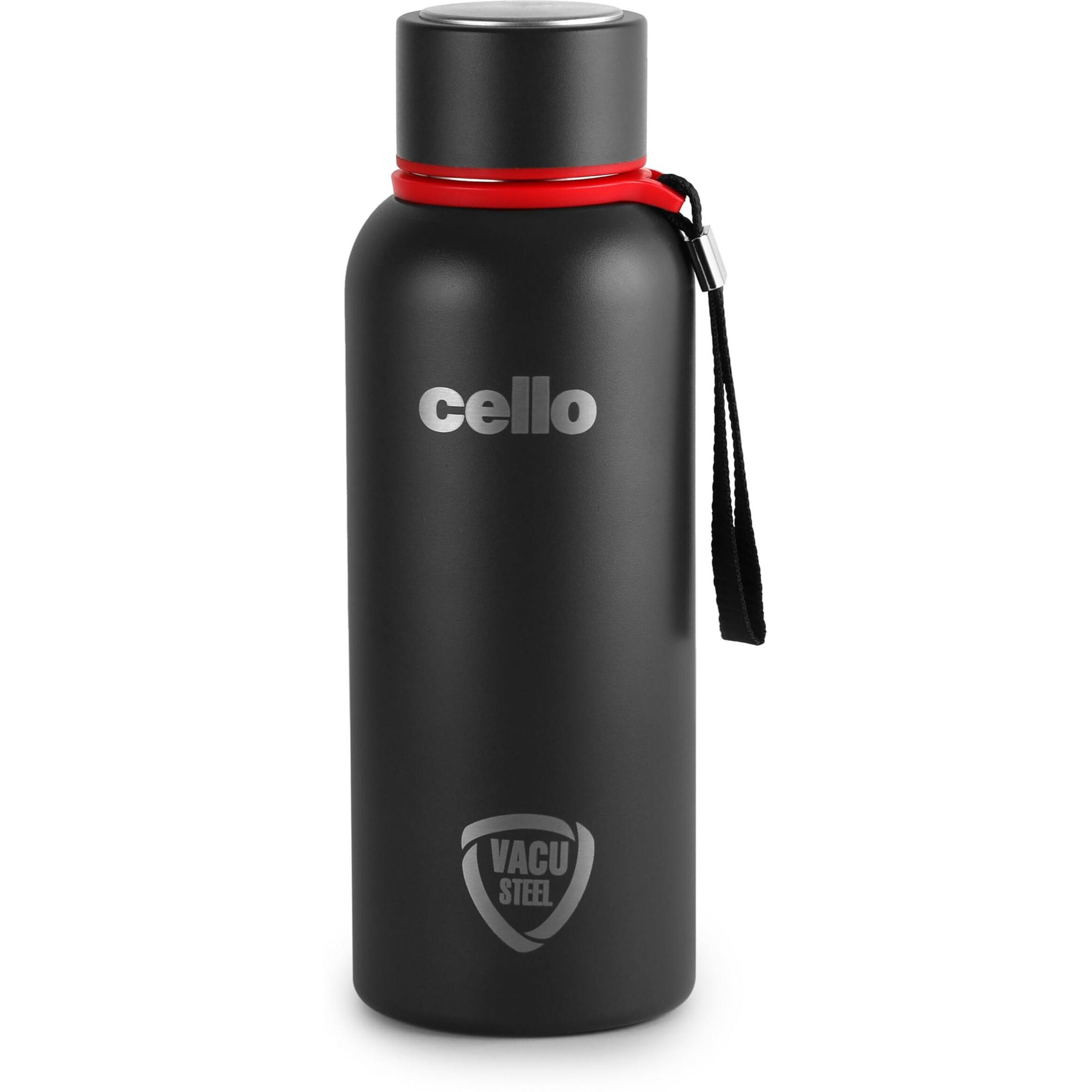 Cello Duro Kent Thermosteel Flask with DTP Coating, 550ml, Black | 24 Hours Hot and Cold Stainless Steel Bottle | Flask for Tea Coffee | Ideal for Office, Gym, Home, Hiking, Trekking, Travel Bottle