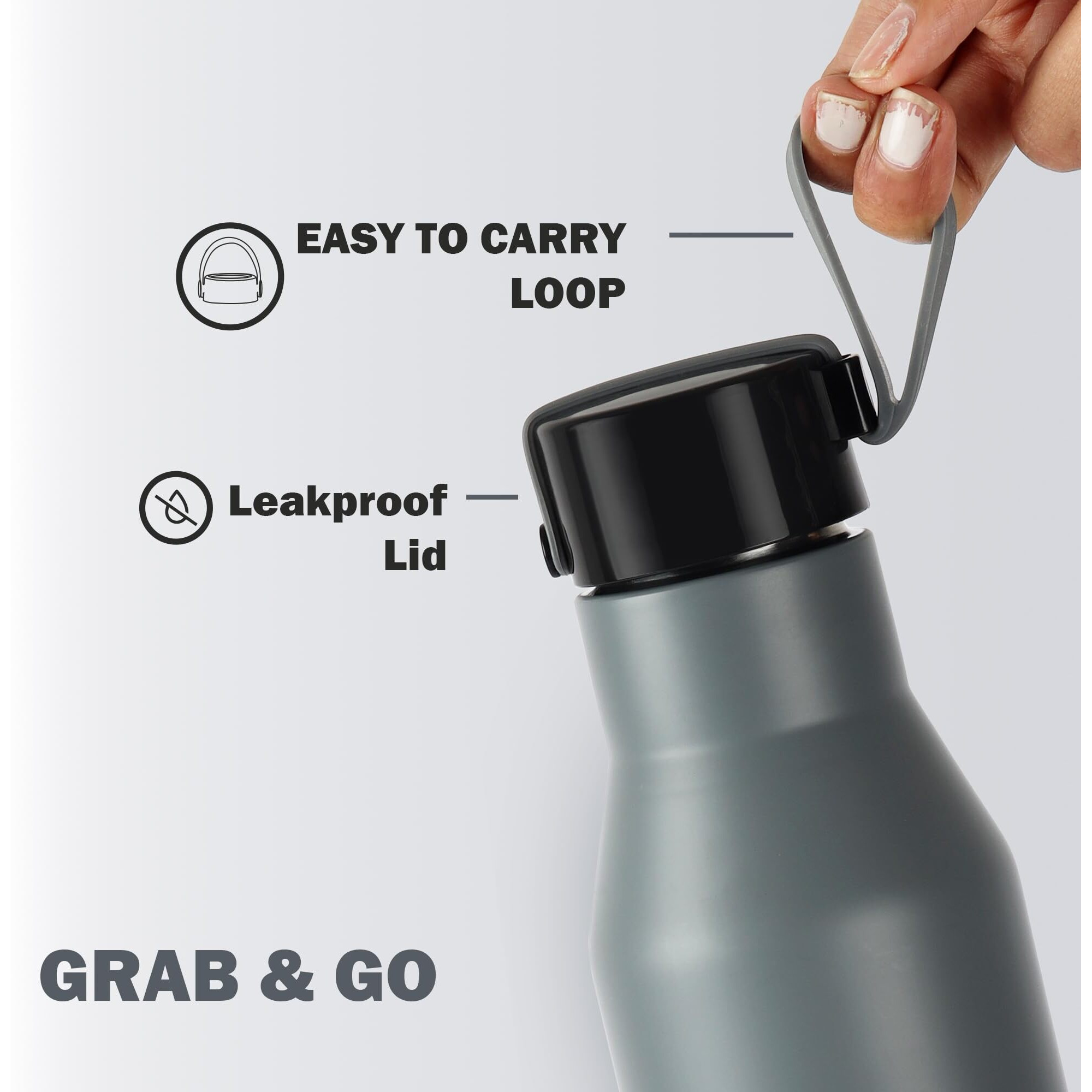 Cello Maestro Thermosteel Flask, 1 Litre, Grey | 24 Hours Hot & Cold Stainless Steel Bottle | Leak Proof & Screw Top Lid | Ideal for Office, Gym, Home, Kitchen, Hiking, Trekking, Travel Bottle