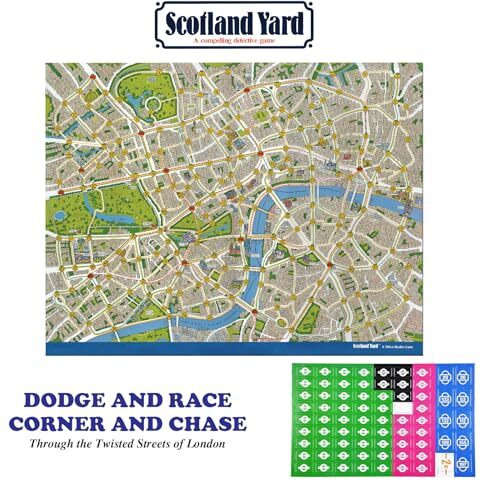 Funskool Games, Scotland Yard, A Compelling Detective And Strategy, Animal Board Game for Kids & Family, 2 - 3 Players, Ages 10 years and above