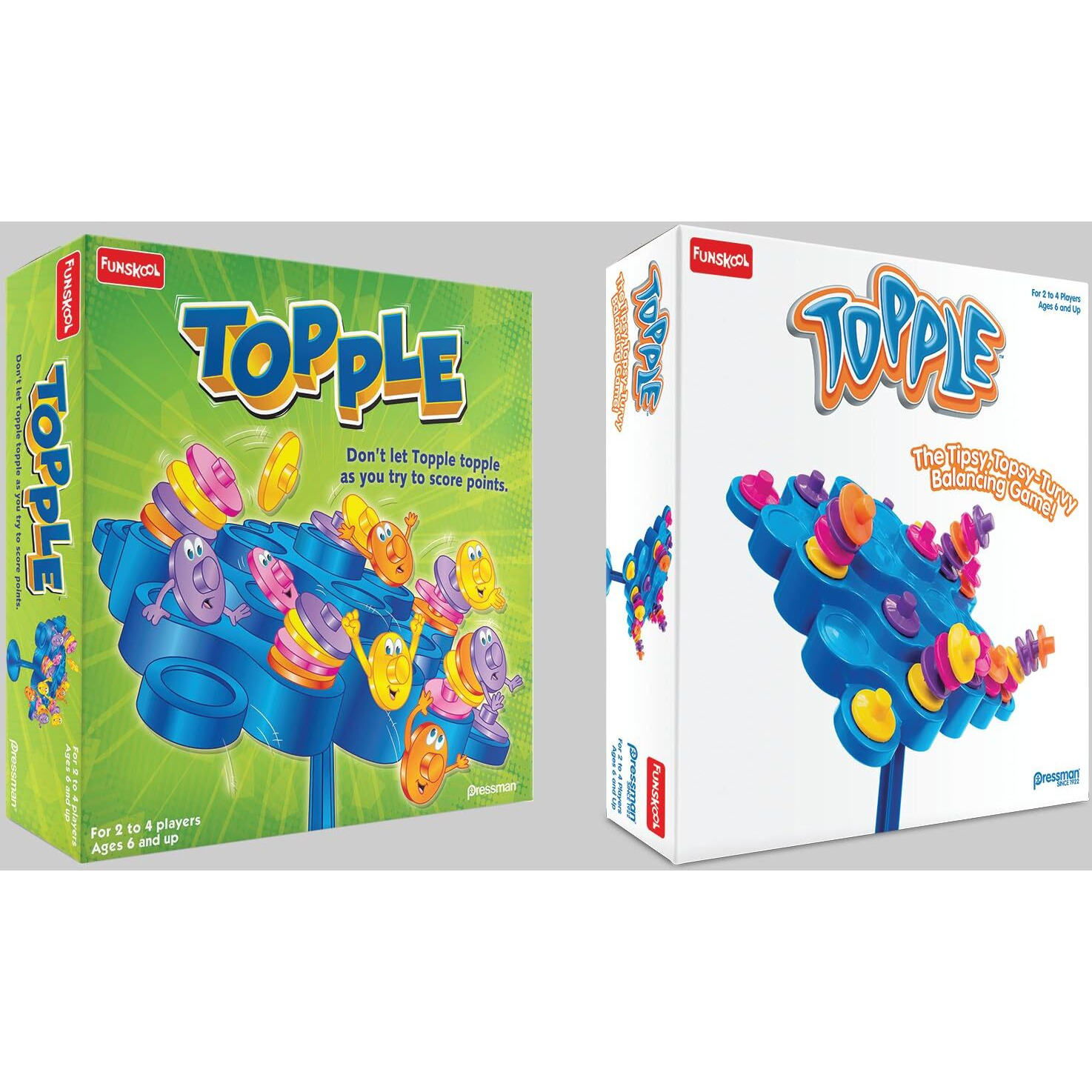 Funskool Board Games Topple, Strategy Balancing And Skill Game, Stack 5 In A Row, For Kids & Family, 2 - 4 Players, Ages 6 And Above