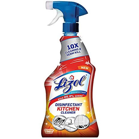 Lizol 450ml, Kitchen Cleaner Spray | Suitable for all Kitchen Surfaces, Gas Stove, Countertop, Tiles, Chimney and Sink | Kills 99.9% germs
