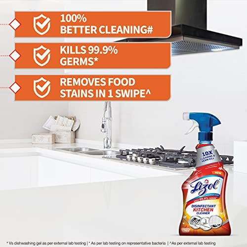 Lizol 450ml, Kitchen Cleaner Spray | Suitable for all Kitchen Surfaces, Gas Stove, Countertop, Tiles, Chimney and Sink | Kills 99.9% germs
