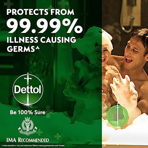 Dettol Original Germ Protection Bathing Soap Bar (625gm) | Kills 99.99% germs, 125gm , Pack of 5