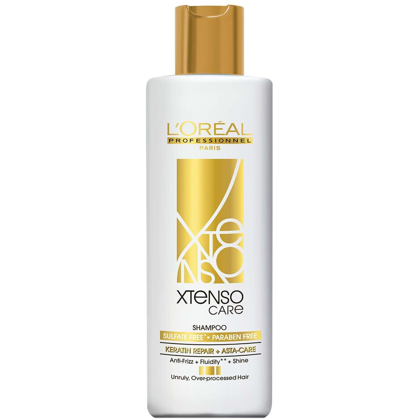 L Oral Professionnel Xtenso Care Sulfate-Free Shampoo for Frizz-Free, Shiny & Manageable Hair 250ml | With Pro Keratin & Asta Care | For Men & Women | Unruly, Unmanageable Hair