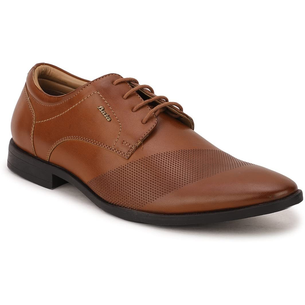 Bata Mens VARYS Derby Tan Formal Shoes