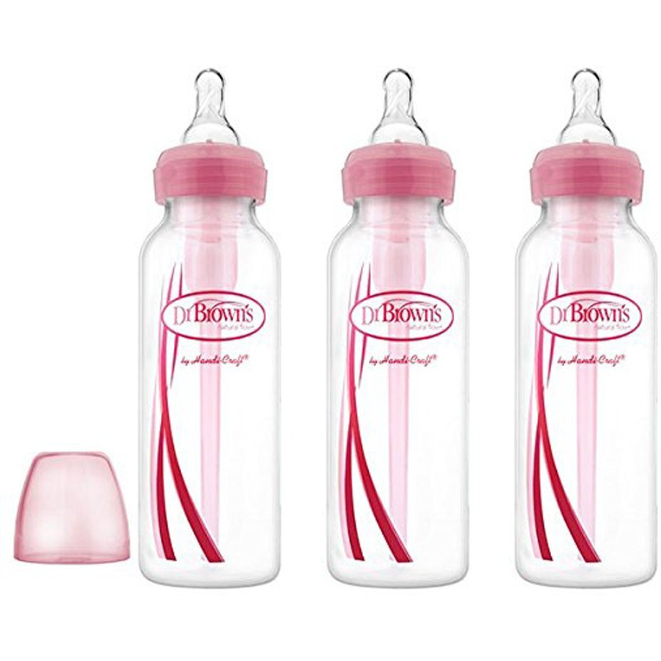 Dr. Brown s Narrow Neck Options Pink Bottle (250 Ml, Pack of 3, Pink)