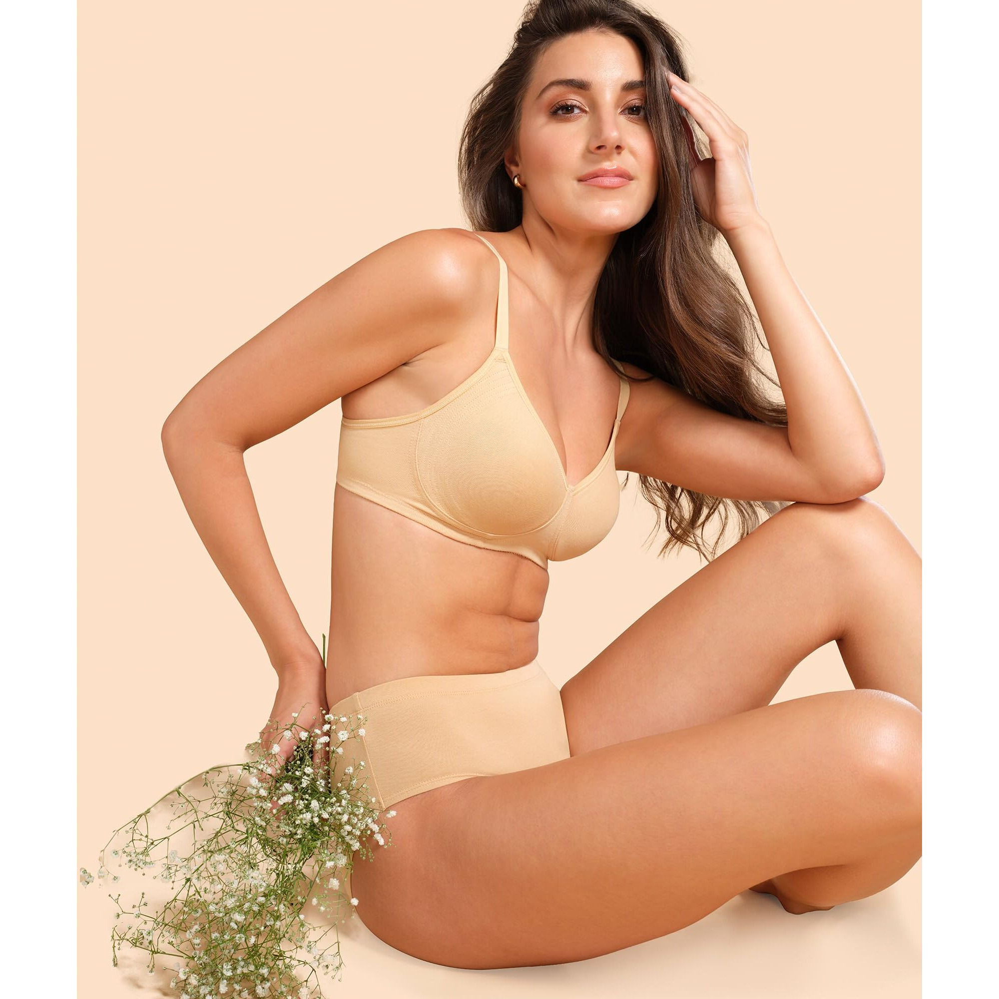 Enamor A042 Side Support Shaper Stretch Cotton Everyday Bra - Non-Padded, Wire-Free & High Coverage Skin