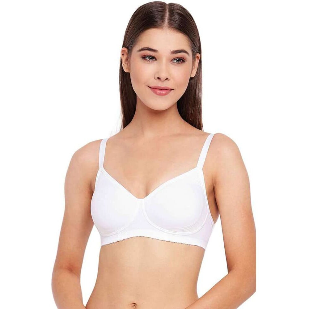 Enamor A042 Side Support Shaper Supima Cotton Everyday Bra - Non-Padded, Wirefree & High Coverage White