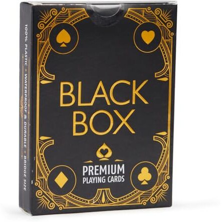 Black Box Premium Plastic Playing Card Game, Bridge Size, Regular Index, Pack Of 3 For Adult