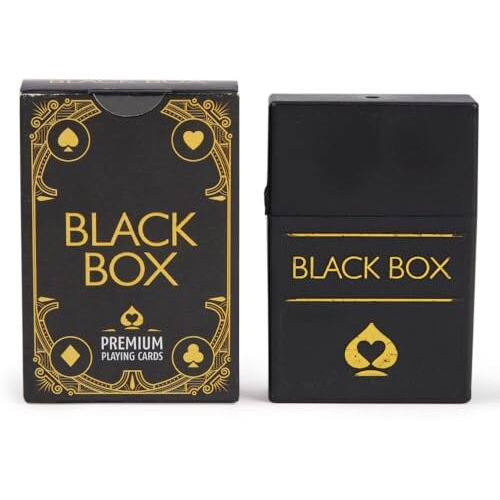 Black Box Premium Plastic Playing Card Game, Bridge Size, Regular Index, Pack Of 3 For Adult
