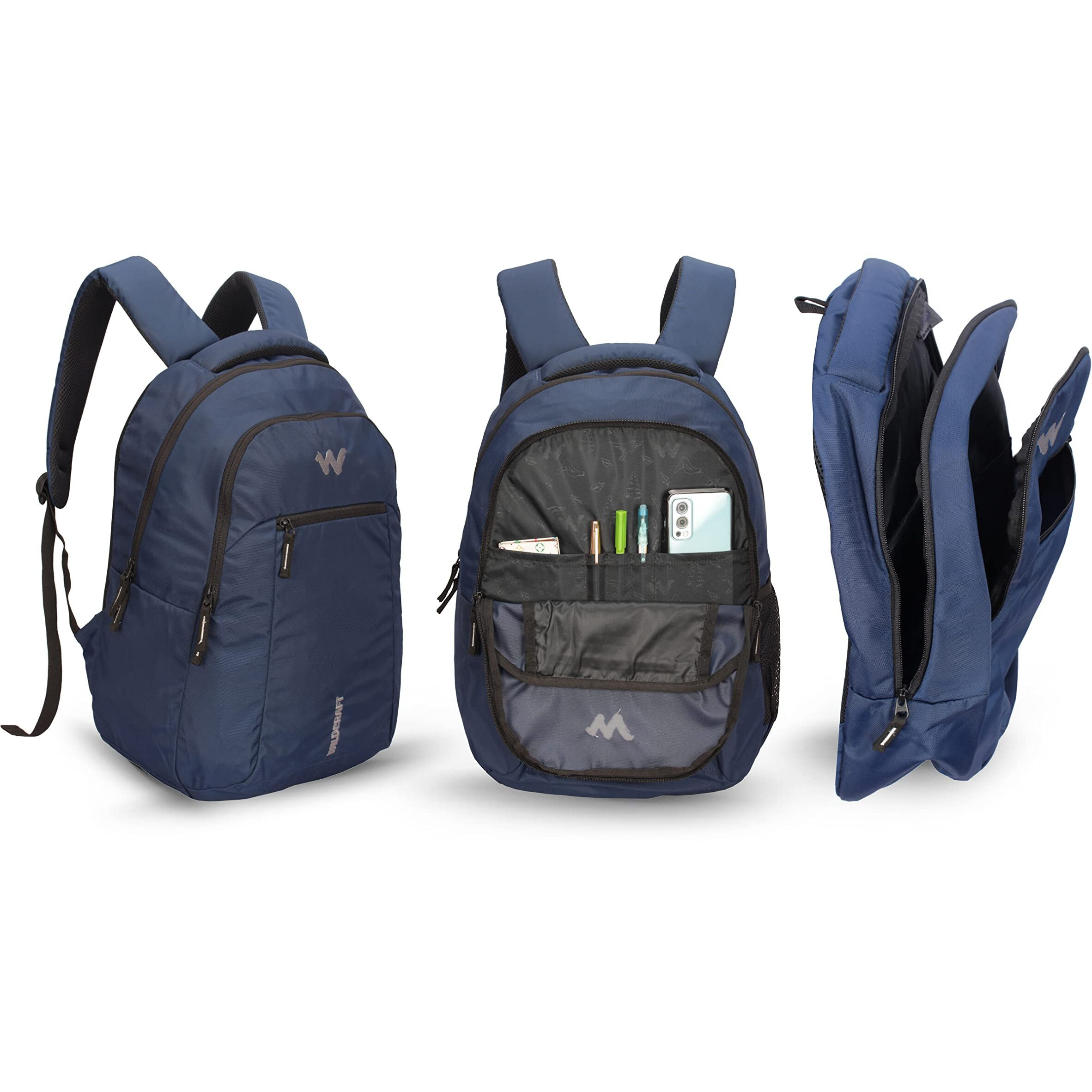 Wildcraft Polyester 34 liters Multi-Colour Casual Backpack (Navy Blue)