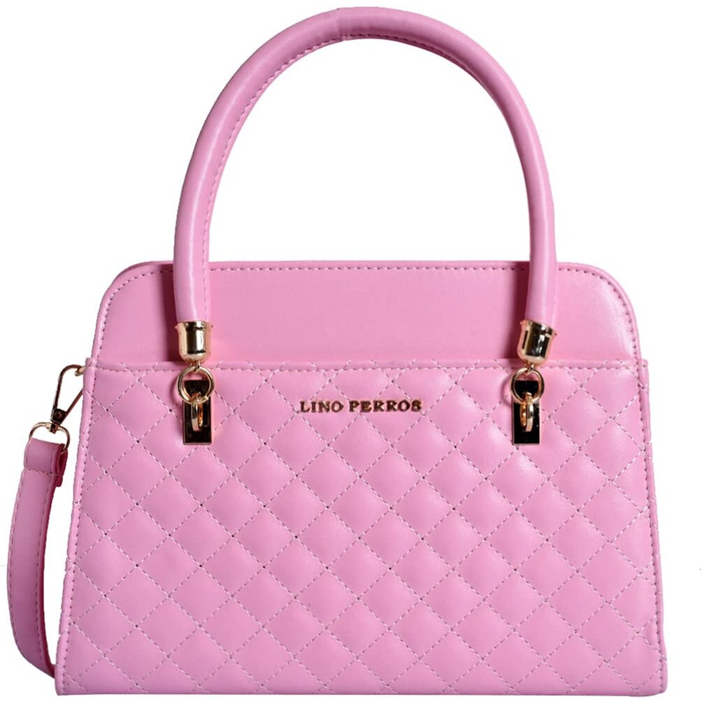 Lino Perros Faux Leather Handbag (PINK)