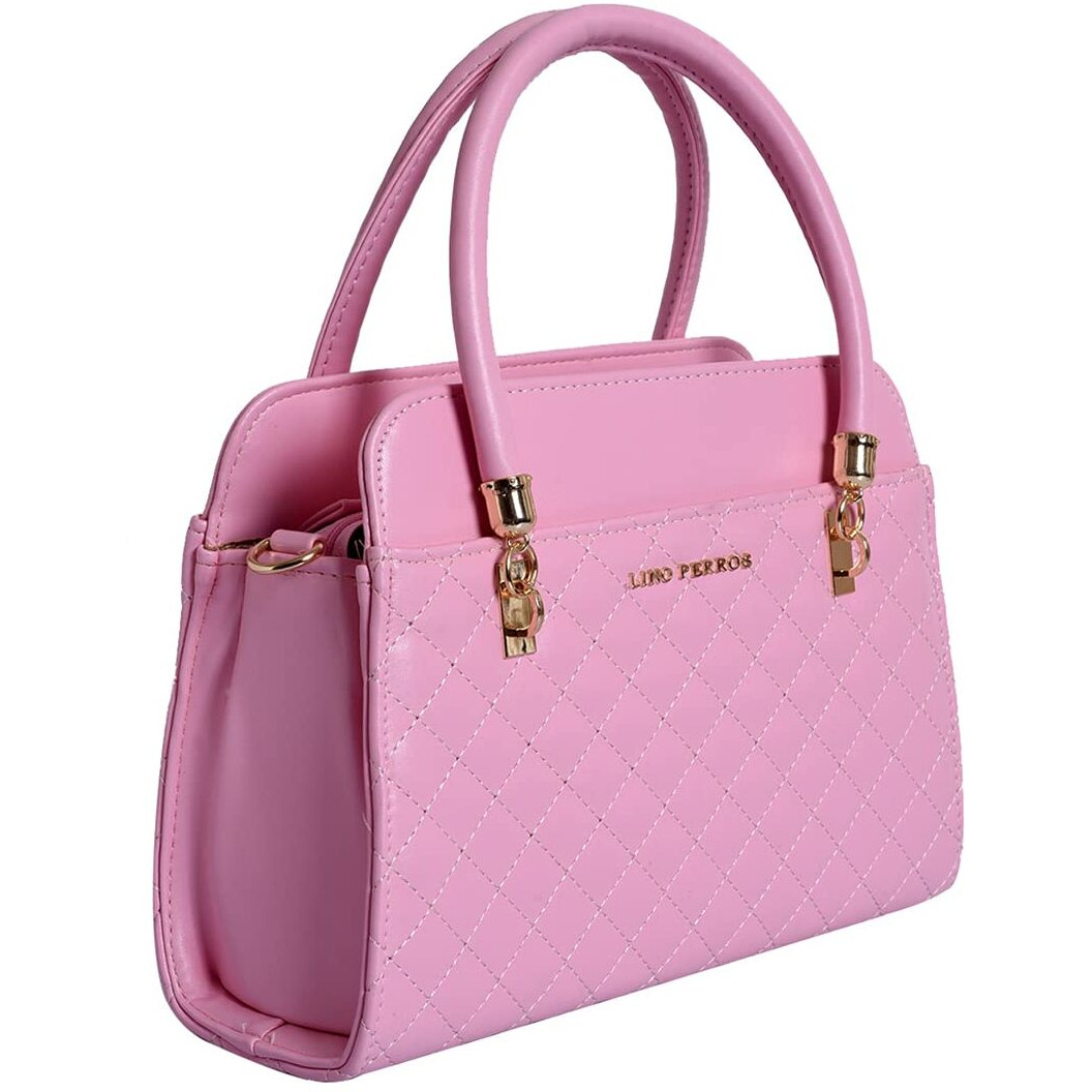 Lino Perros Faux Leather Handbag (PINK)