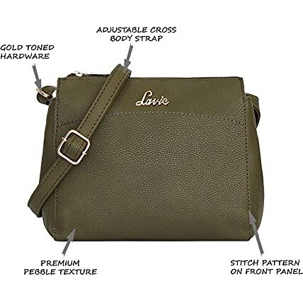 Lavie Women s Sling Bag (Olive Green)