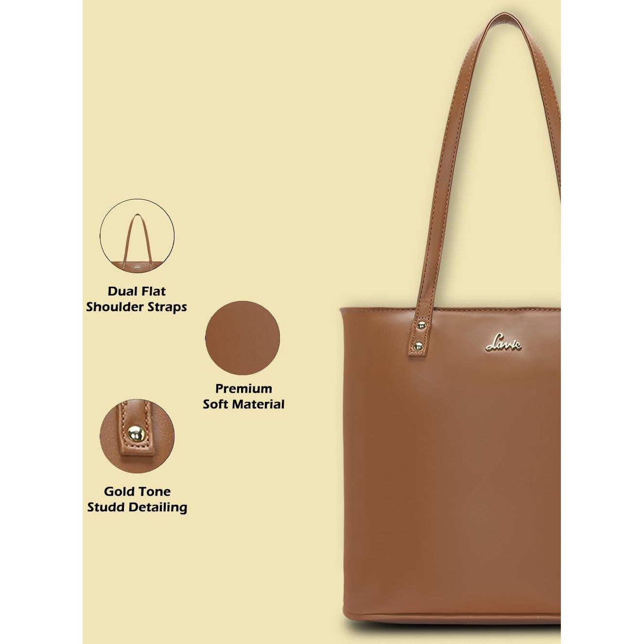 Lavie womens Western TAN Satchel, L (HJGE315042N4)