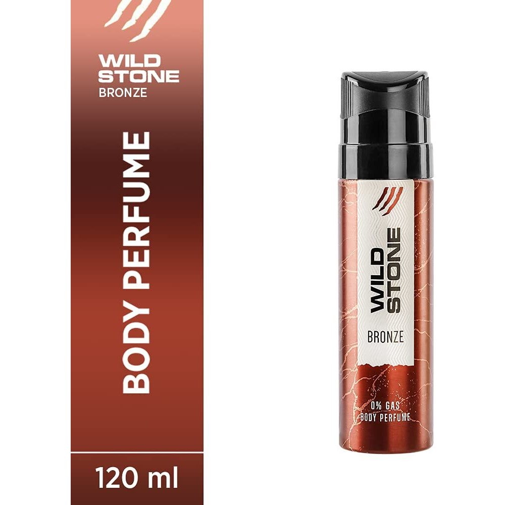 Wild Stone Bronze Pefume Body Spray, No Gas Deodorant for Men, 120ml