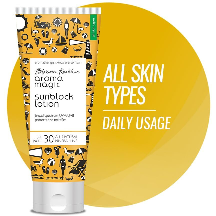 Aroma Magic SPF 30 PA ++ Matte Sunblock Lotion With Broad Spectrum Protection UVA/UVB |For All Skin |100 ml