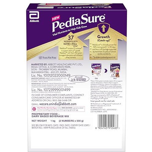 Pediasure Nutritional Drink Powder 950g, Chocolate, Scientifically Designed Nutrition for Supporting Kids Growth