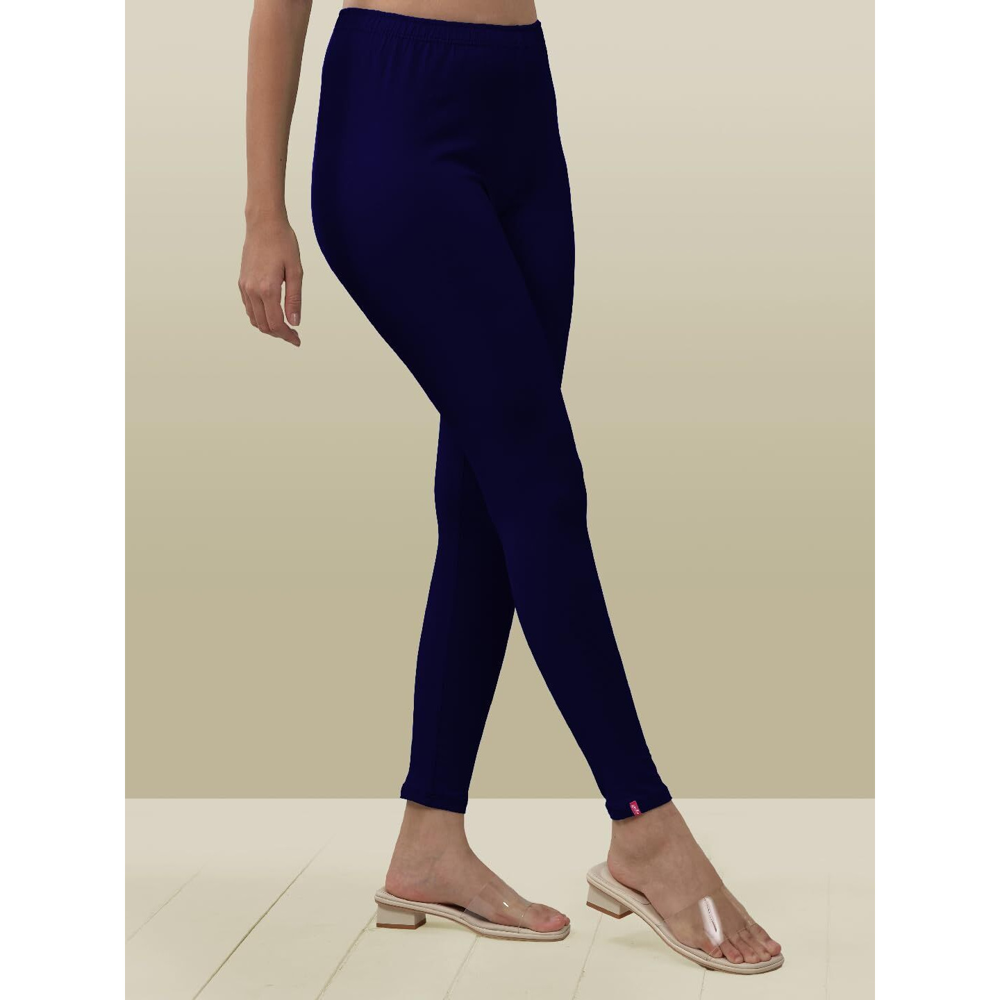 Lyra Women Solid Premium Cotton Ankle Length Leggings | Mid-Waist | Fashionwear