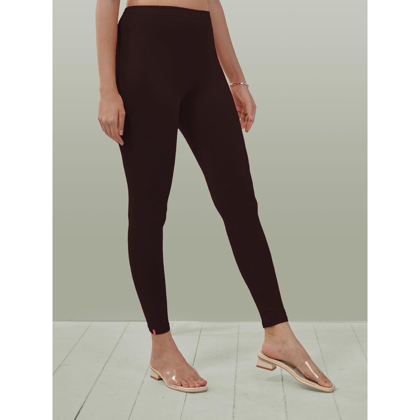 Lyra Women Solid Premium Cotton Ankle Length Leggings | Mid-Waist | Fashionwear