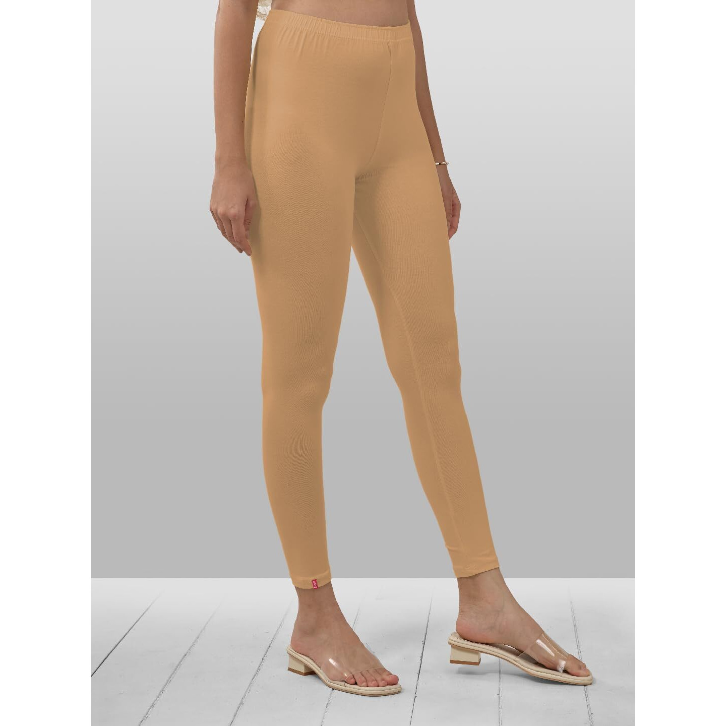 Lyra Women Solid Premium Cotton Ankle Length Leggings | Mid-Waist | Fashionwear