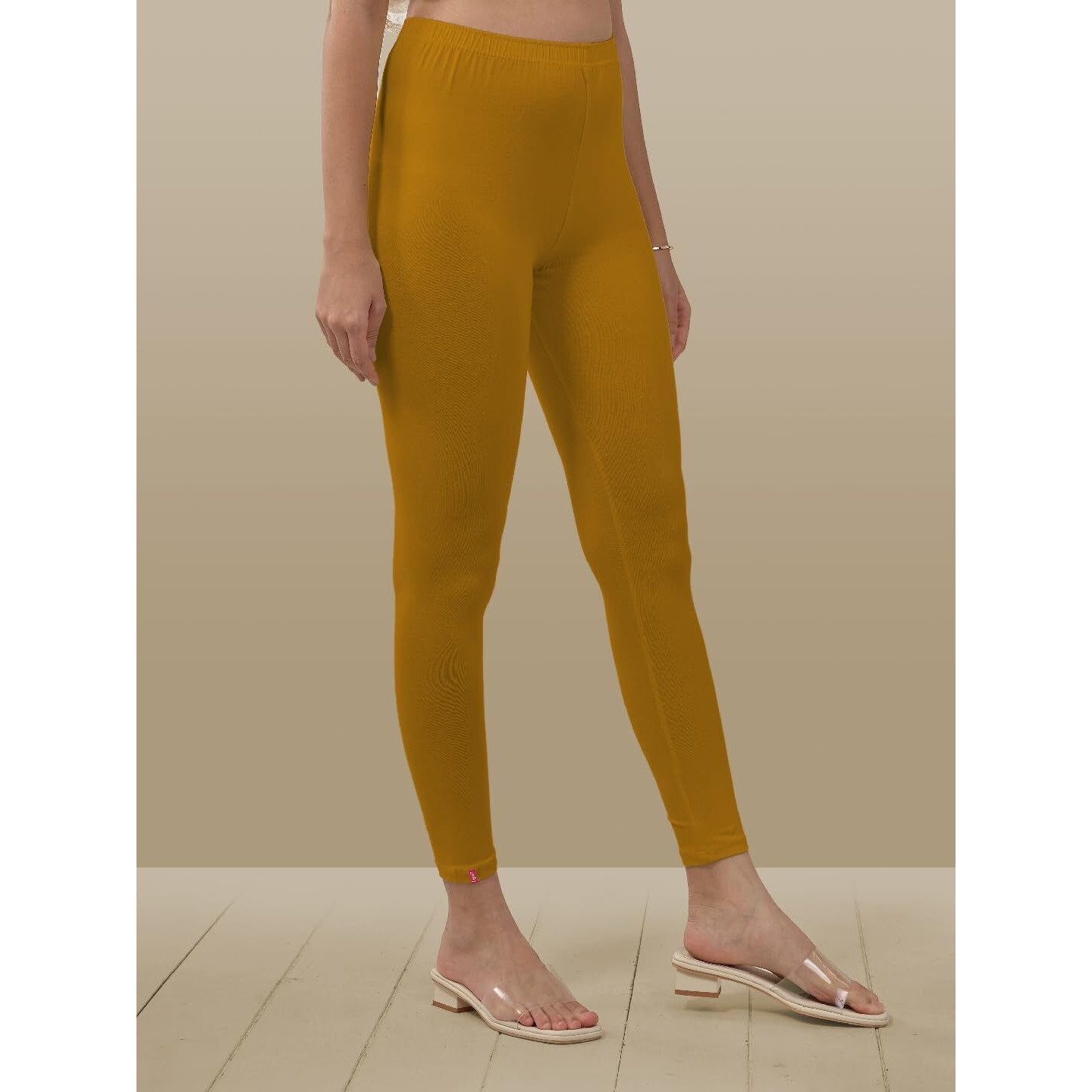 Lyra Women Solid Premium Cotton Ankle Length Leggings | Mid-Waist | Fashionwear