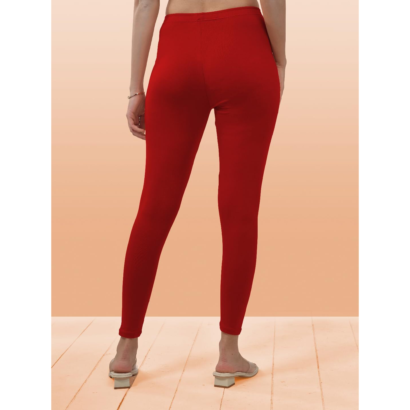 Lyra Women Solid Premium Cotton Ankle Length Leggings | Mid-Waist | Fashionwear
