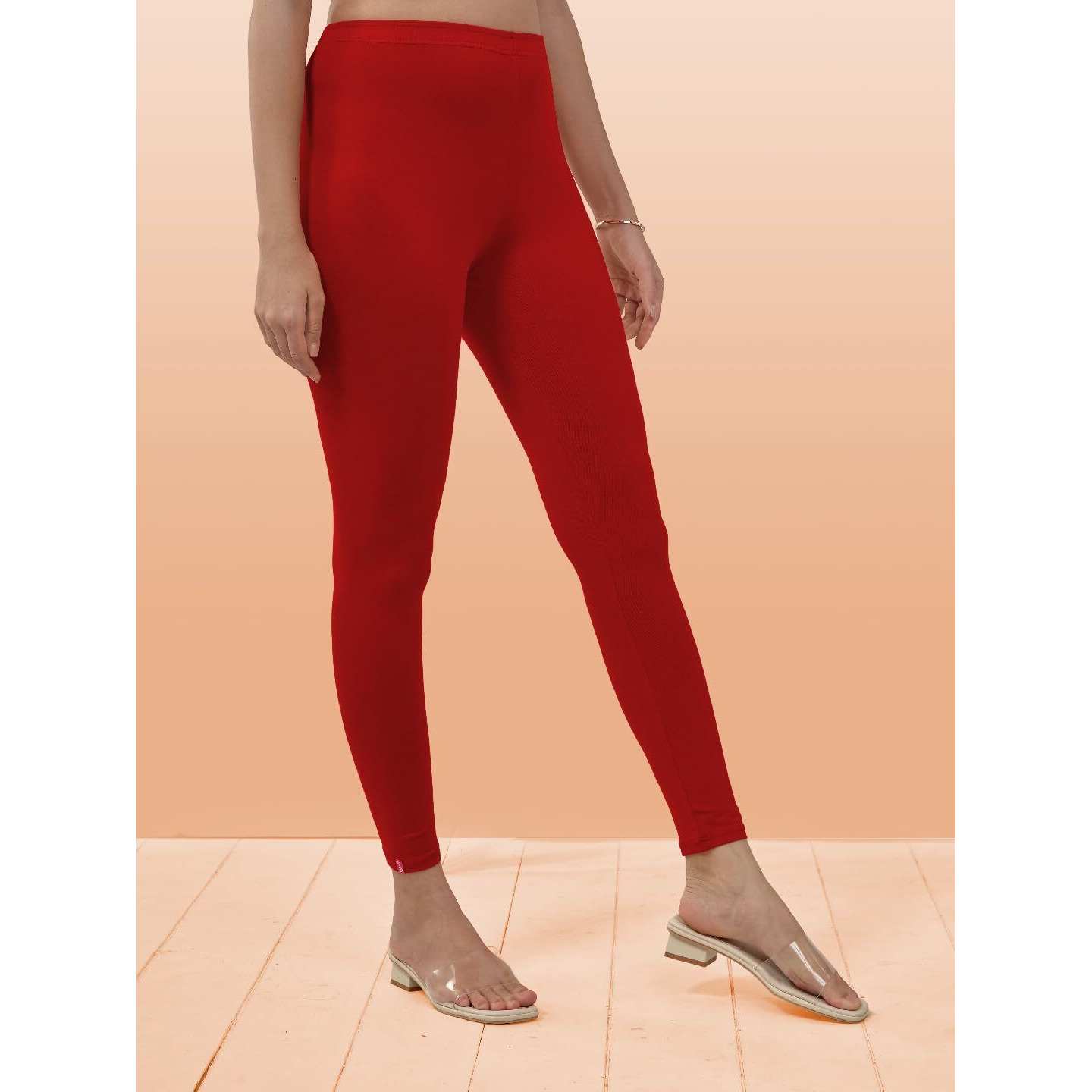 Lyra Women Solid Premium Cotton Ankle Length Leggings | Mid-Waist | Fashionwear