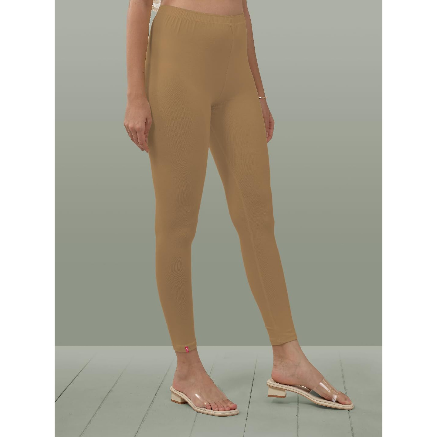 Lyra Women Solid Premium Cotton Ankle Length Leggings | Mid-Waist | Fashionwear