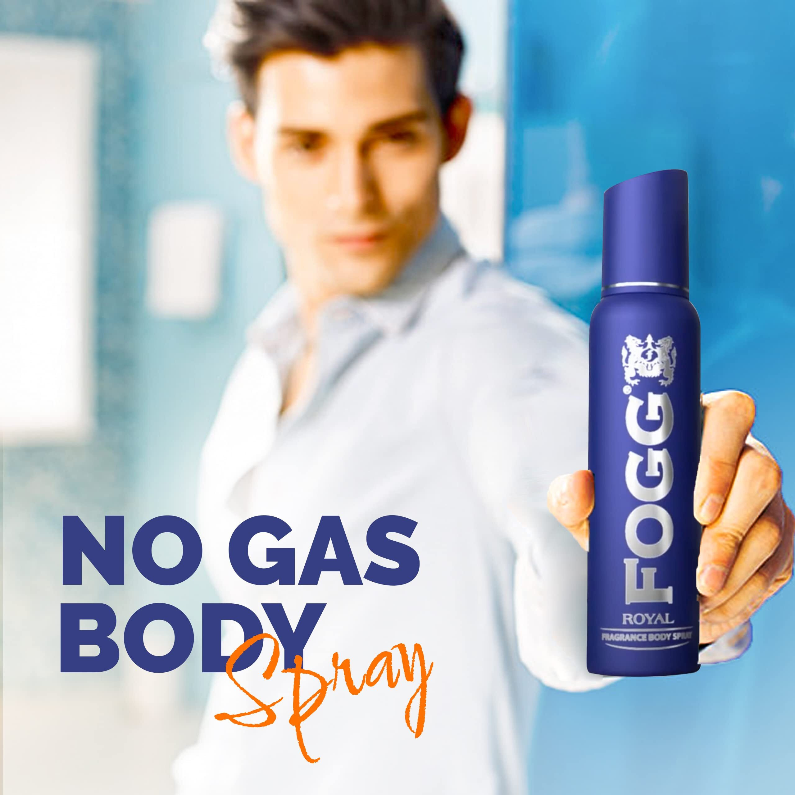 FOGG Royal No Gas Deodorant For Men, Long-Lasting Perfume Body Spray, 150 Ml, Pack of 1