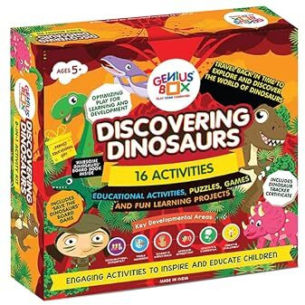 Genius Box - Play some Learning Educational Toy for 5+ Year Age Discovering Dinosaurs DIY, Activity Kit, Learning Kit, Educational Kit, STEM Toy 16 Activity Kit